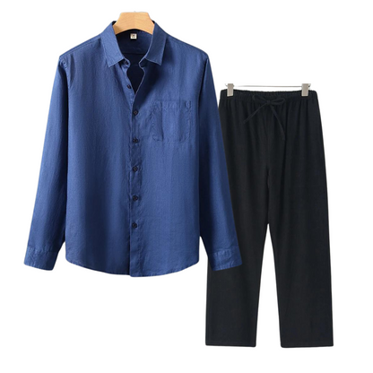 Leon Relaxed Linen Shirt and Trousers for Men Breathable Everyday Comfort and Effortless Style