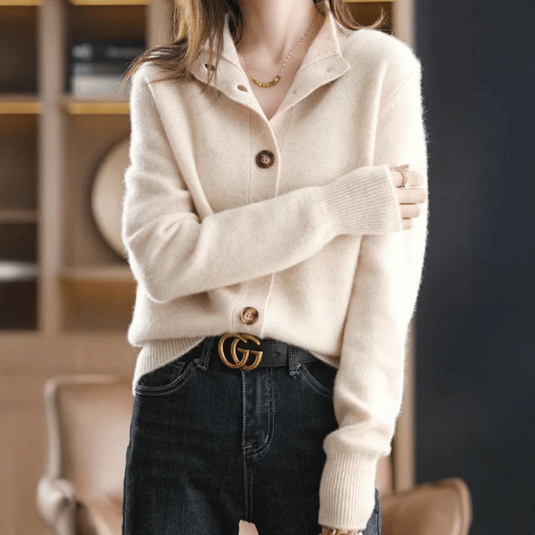 Elise Elegant Knit Cardigan For Women Soft Cozy Knit Flattering Fit Transitional Wardrobe Essential
