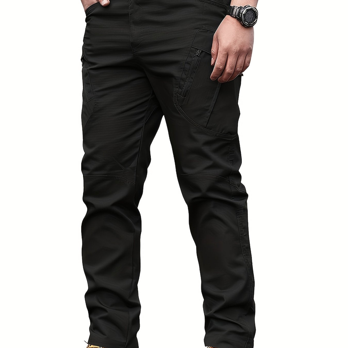 Mens Durable Relaxed Fit Cargo Work Trousers For Outdoor And Construction Professionals Everyday Wear