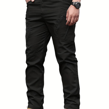 Mens Durable Relaxed Fit Cargo Work Trousers For Outdoor And Construction Professionals Everyday Wear