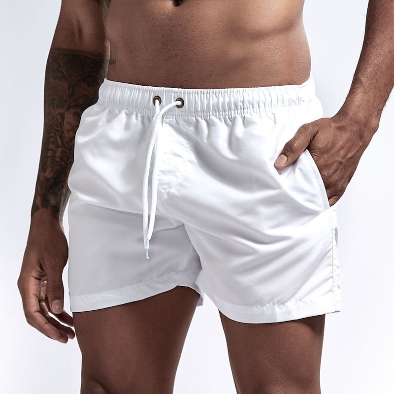 Quick-Dry Men's Swim Shorts With Adjustable Drawstring For A Comfortable Fit All Day