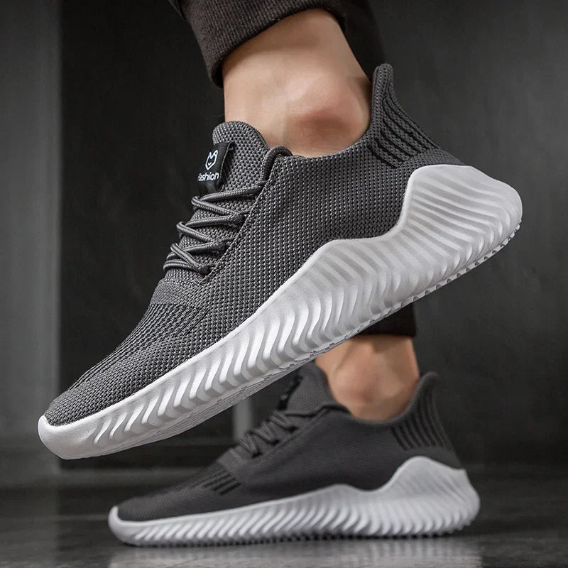Men's Breathable Trainer Ultra Lightweight Sneakers With Shock Absorbing Soles For All-Day Comfort