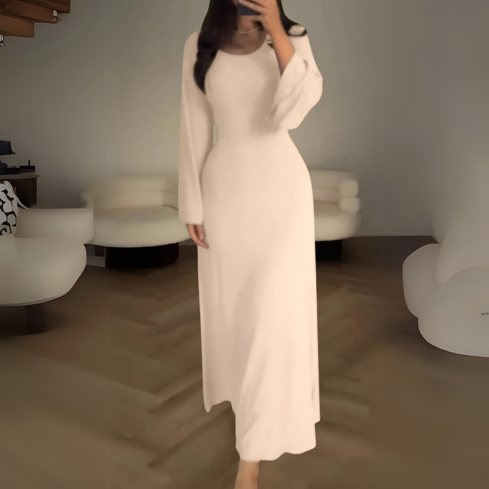 Louna Elegant Long Dress For Women With Long Sleeves Timeless Refined Cut For All Occasions