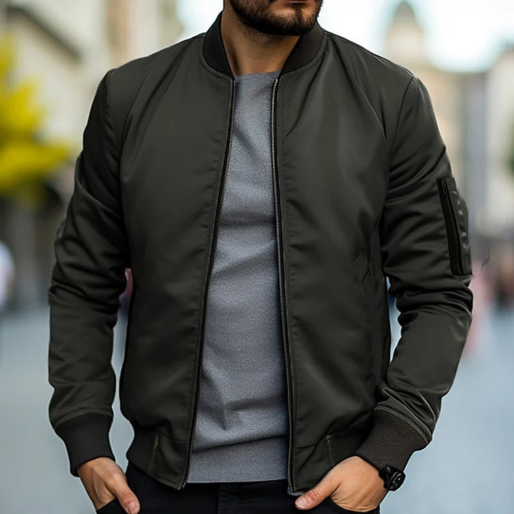 Spencer Mens Everyday Casual Bomber Jacket TrendAura Lightweight Modern Outerwear Essentials
