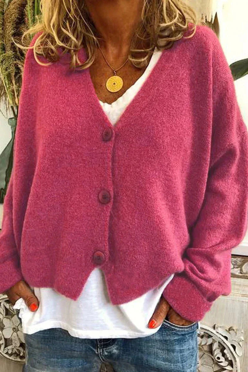 Patchwork Cardigan For Women Cozy Knit Layering Essential For Everyday Casual Outings And Home Comfort