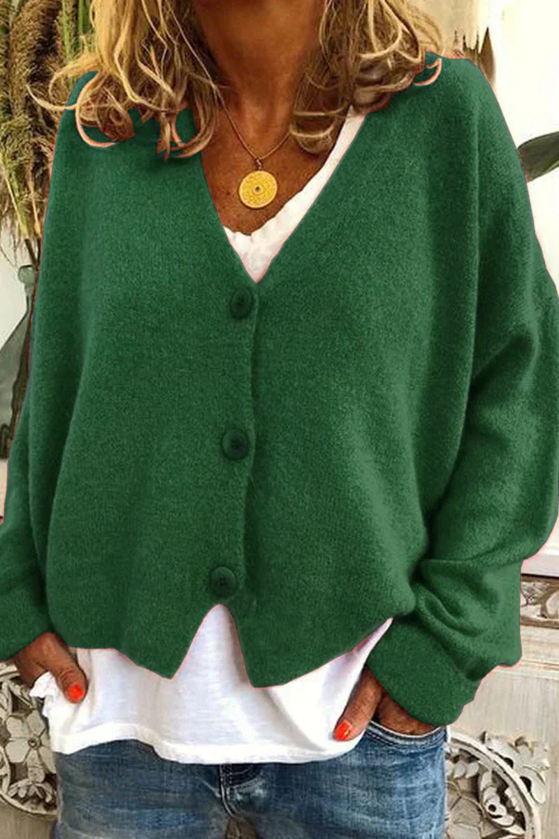 Patchwork Cardigan For Women Cozy Knit Layering Essential For Everyday Casual Outings And Home Comfort