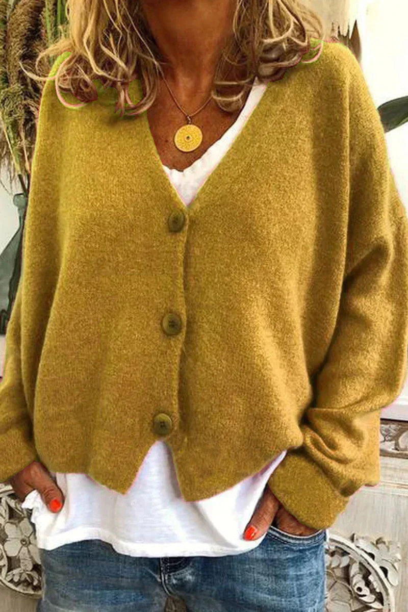 Patchwork Cardigan For Women Cozy Knit Layering Essential For Everyday Casual Outings And Home Comfort