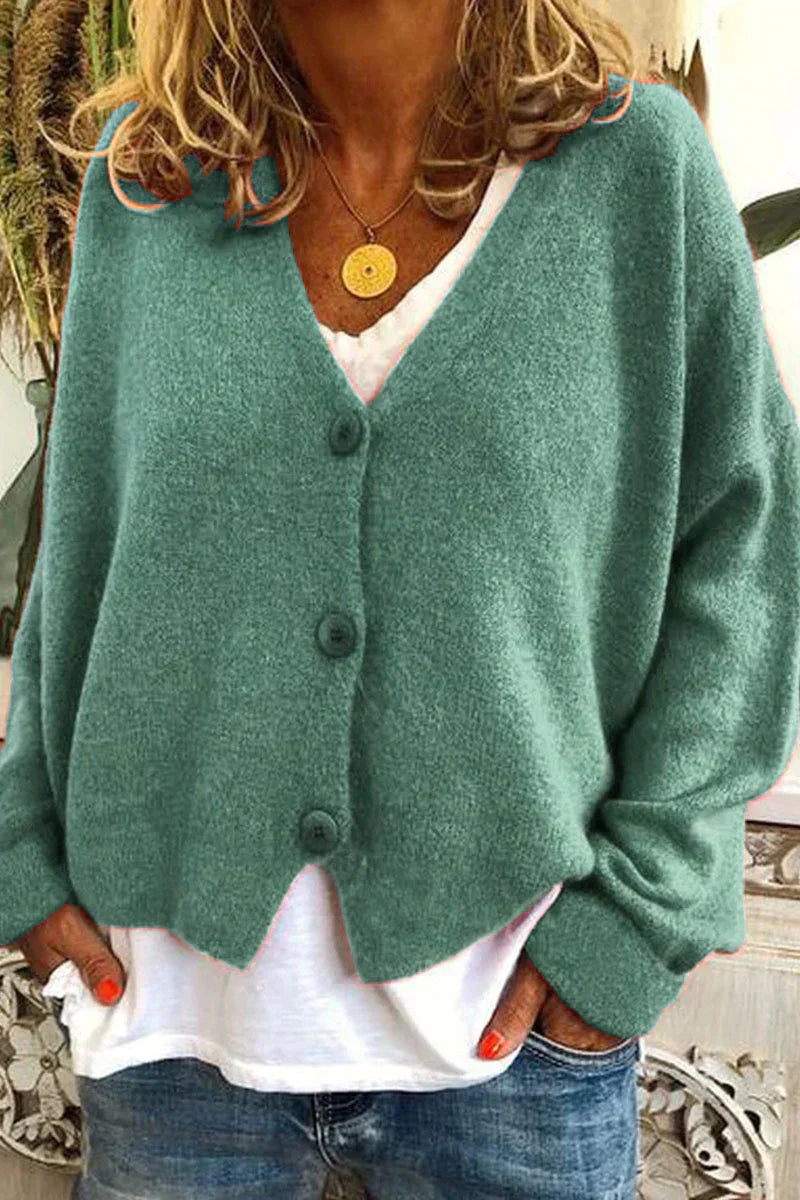Patchwork Cardigan For Women Cozy Knit Layering Essential For Everyday Casual Outings And Home Comfort