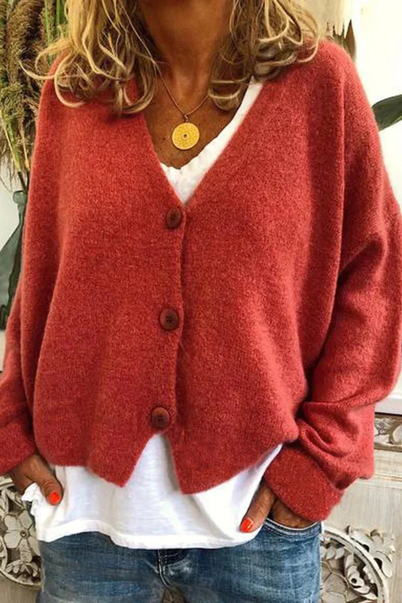 Patchwork Cardigan For Women Cozy Knit Layering Essential For Everyday Casual Outings And Home Comfort