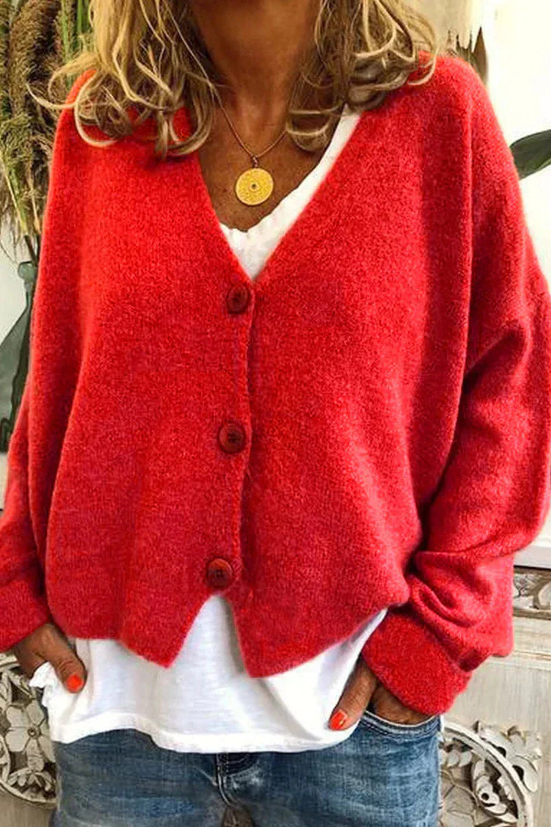Patchwork Cardigan For Women Cozy Knit Layering Essential For Everyday Casual Outings And Home Comfort