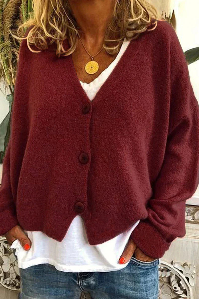 Patchwork Cardigan For Women Cozy Knit Layering Essential For Everyday Casual Outings And Home Comfort