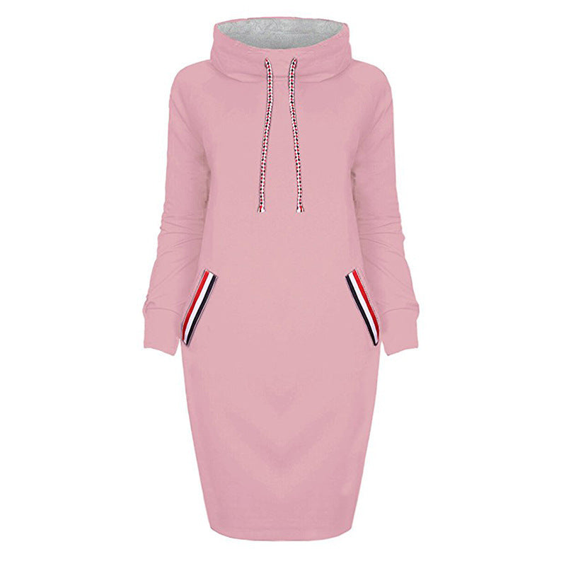 Hooded Winter Dress for Women Elegant Cozy Fit With Pencil Silhouette and Minimalist Style