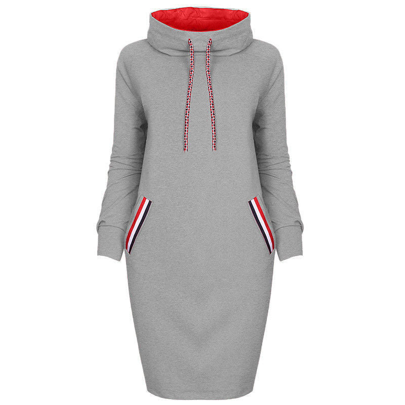 Hooded Winter Dress for Women Elegant Cozy Fit With Pencil Silhouette and Minimalist Style