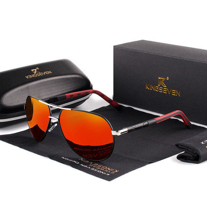 Men's Aviator Polarized Sunglasses For Driving And Sports With All Day UV Protection