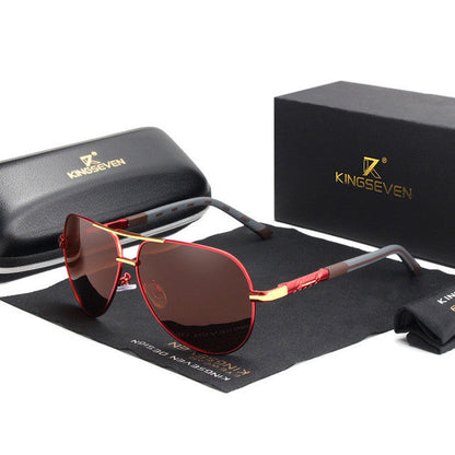 Men's Aviator Polarized Sunglasses For Driving And Sports With All Day UV Protection