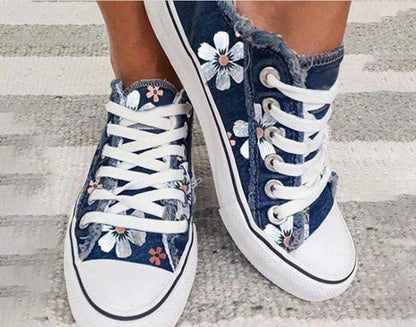 Sandra – Simple women's sneakers made from Korean denim