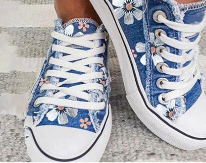 Sandra – Simple women's sneakers made from Korean denim