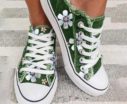 Sandra – Simple women's sneakers made from Korean denim