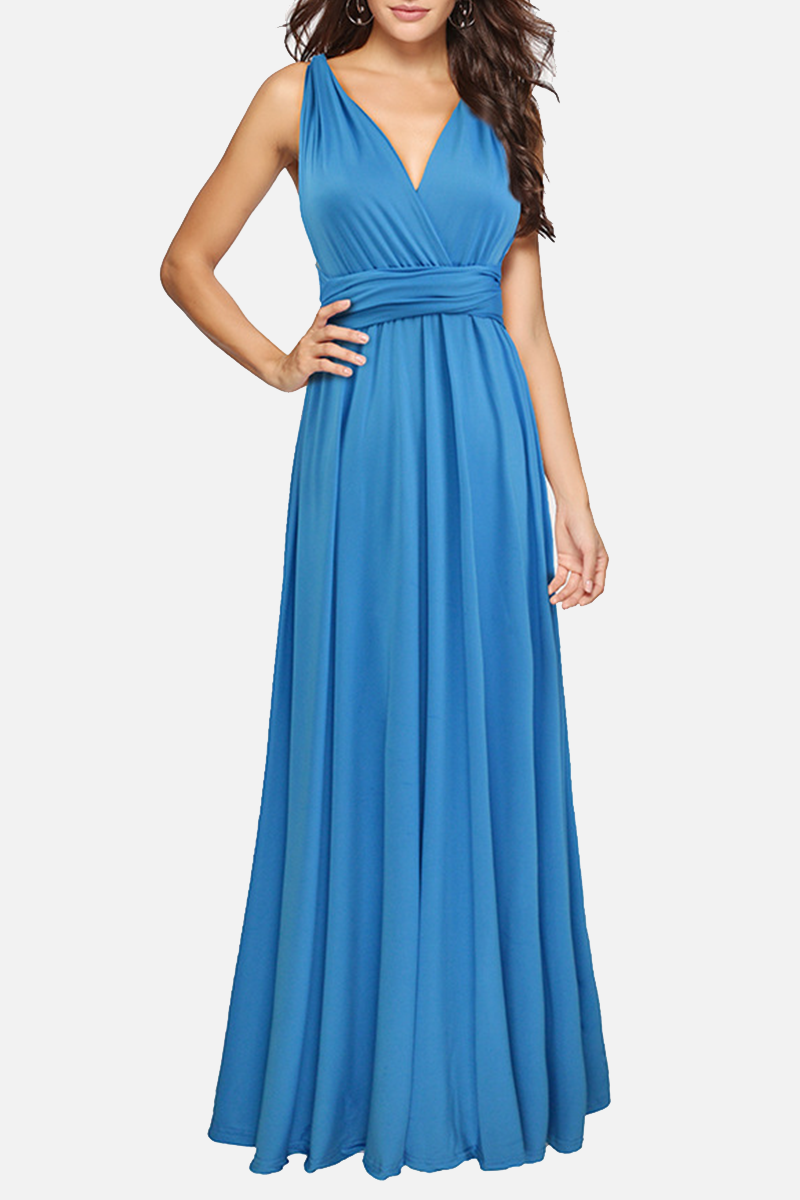 Dress for Women – Halterneck A-line – Floor-length – Slit – Elegant Party Dress