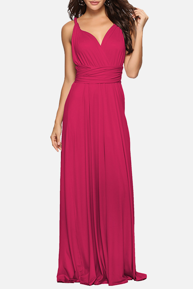 Dress for Women – Halterneck A-line – Floor-length – Slit – Elegant Party Dress