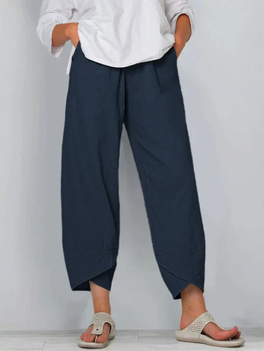 Women’s High-Waisted Palazzo Trousers | Cropped