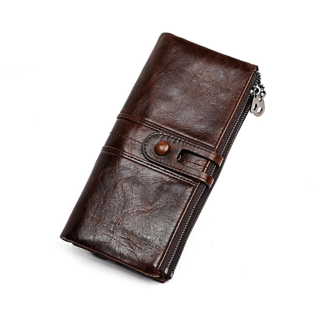 TrendAura Maria Leather Long Clutch Wallet - Sleek Design With Multiple Compartments And Zipper Pocket