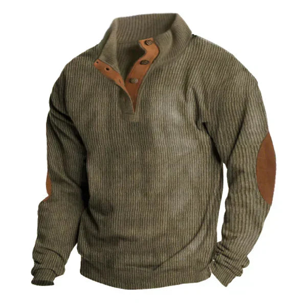 Men's Patchwork Stand Collar Hoodie Jacket For Men Casual Loose Fit Long Sleeve Sweatshirt TrendAura
