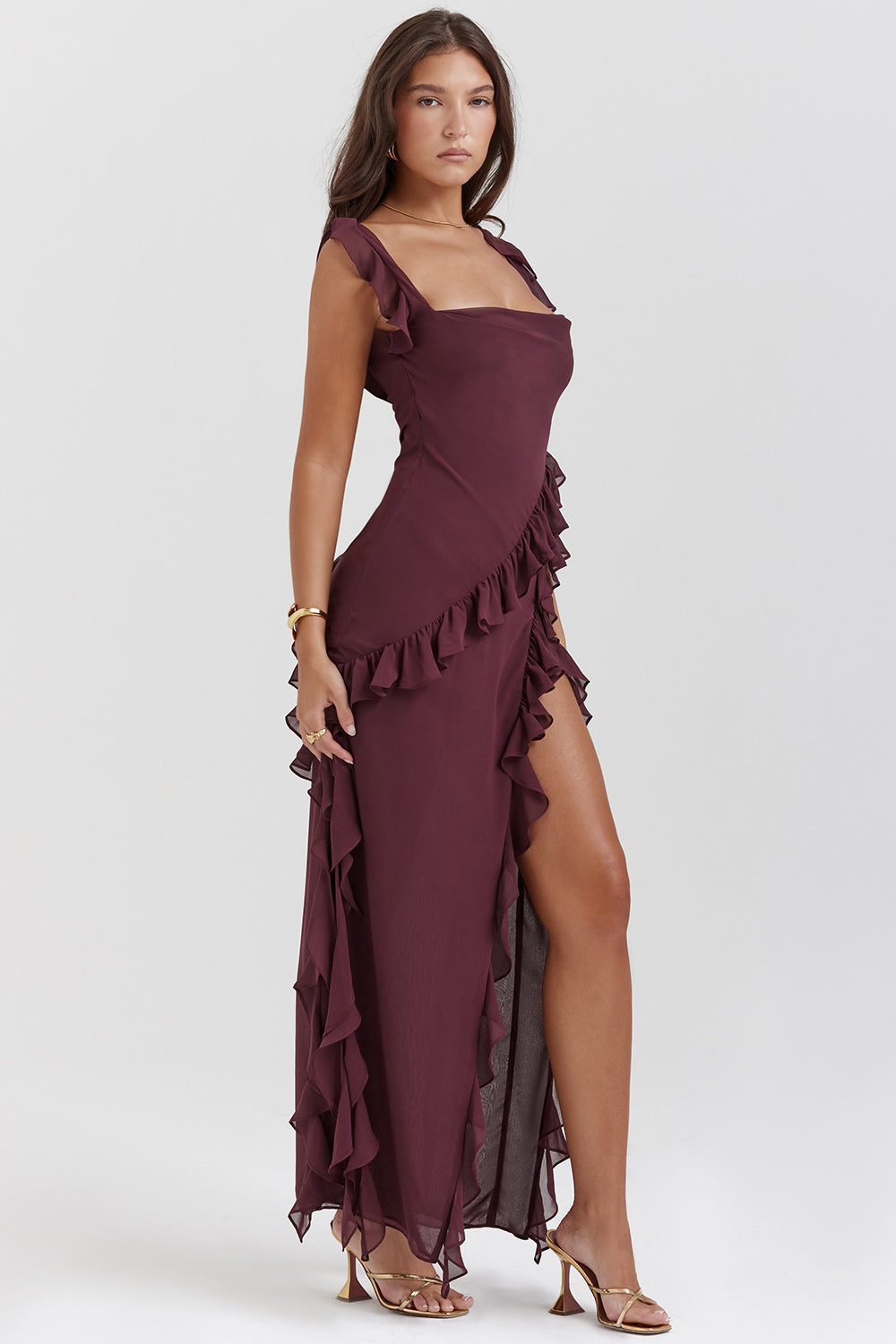 Georgia | Long elegant dress with asymmetrical design