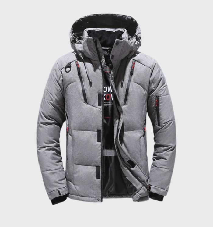 Mens Padded Winter Parka Jacket Hooded For Outdoor Comfort And City Style With Windproof Insulation