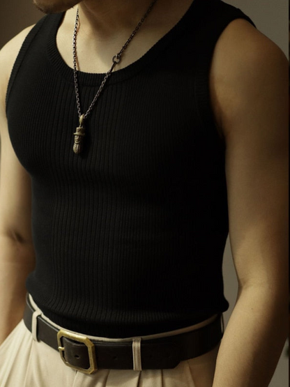 Classic Knitted Tank Top For Men | Timeless