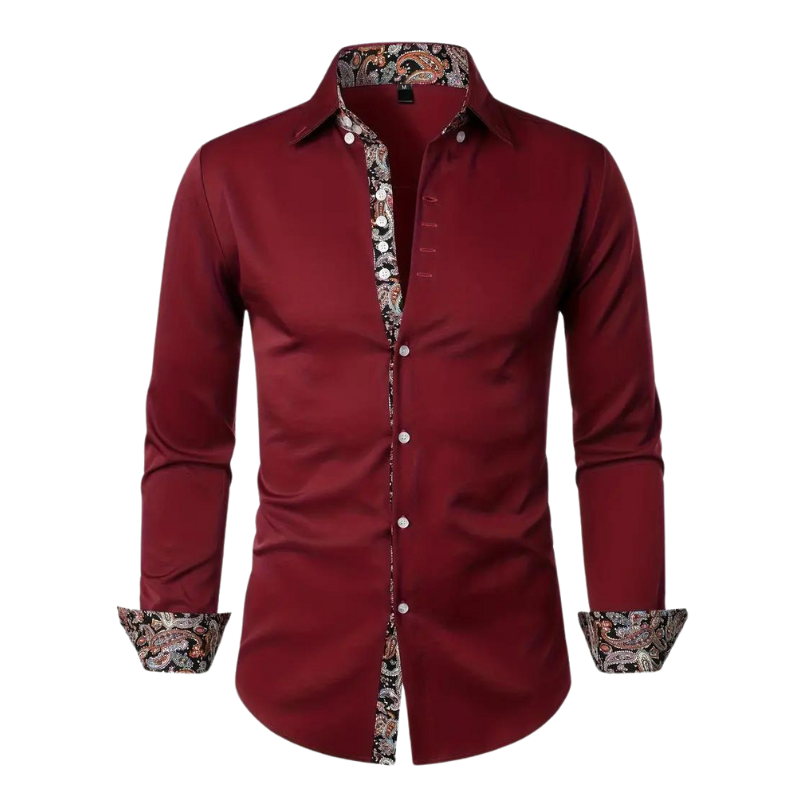 Ruben | Elegant paisley patterned shirt for men