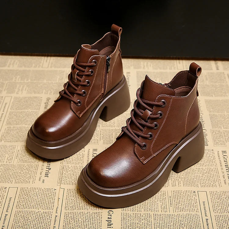 Ardella | Women’s Platform Loafers – 7.5cm Comfy Wedges