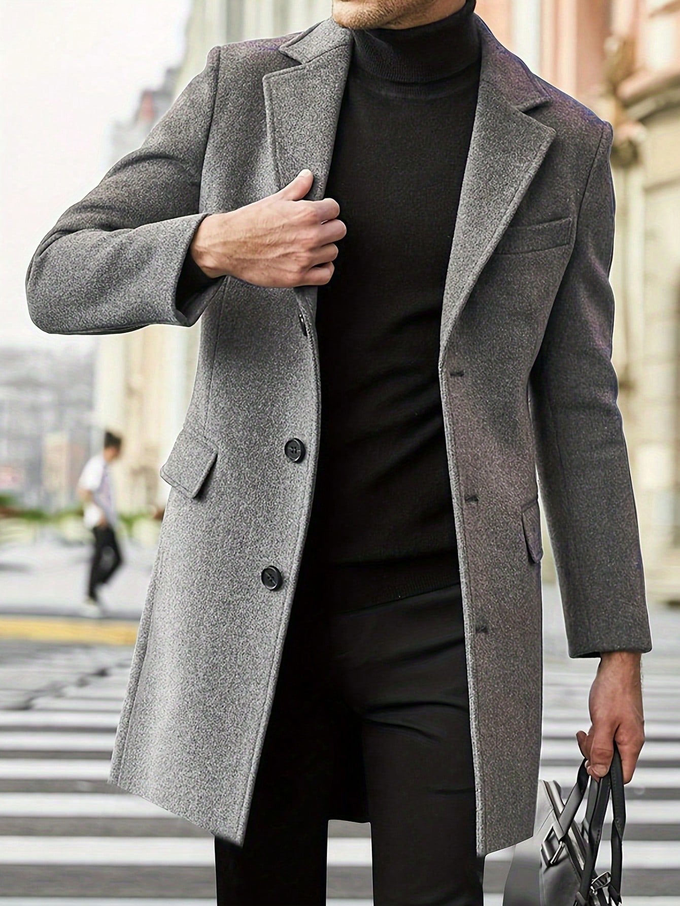 Mens Trench Overcoat Timeless Warmth For Professionals Sleek Winter Style Premium Craftsmanship