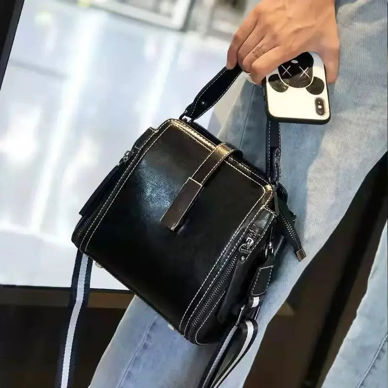 TrendAura Cathy Leather Crossbody Bag - Structured Design With Adjustable Shoulder Strap For All Day Versatility