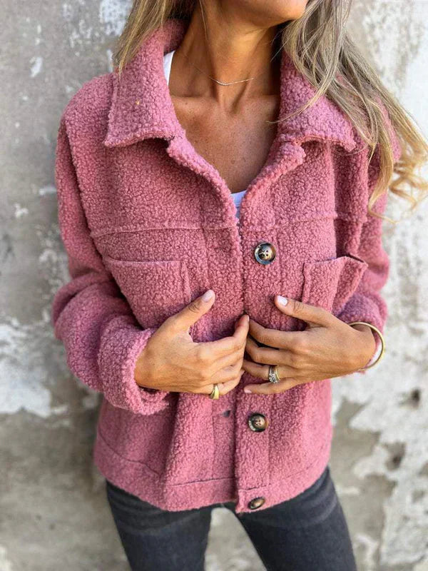 Jassy Wool Jacket For Women Comfort Fit With Lapels Chic Style Elegant Everyday Essential
