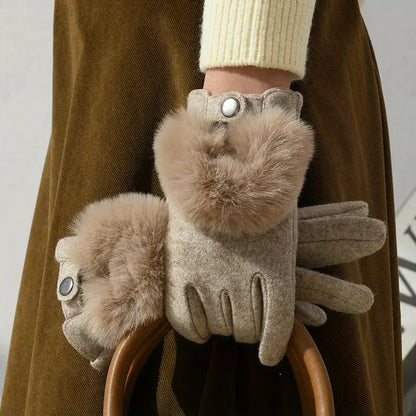 Evelyn Faux Fur Winter Gloves