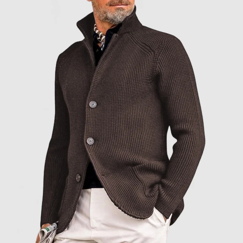 Ramon - Elegant knit jacket with chapel for men