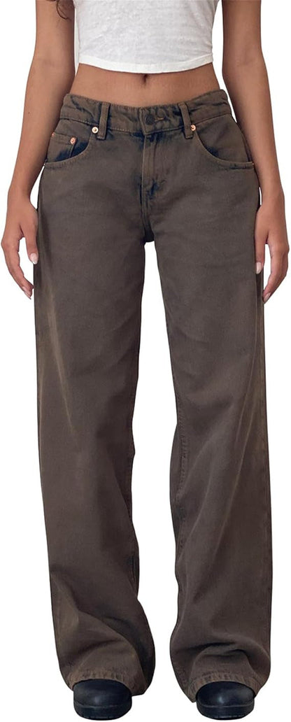 Jasmine Women's Wide Leg Denim Pants For Women, Comfortable Flattering Fit, All Day Comfort