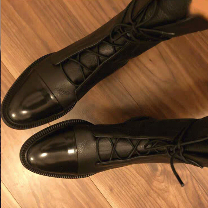Laced Leather Ankle Boots For Women Timeless Style With Comfortable Fit And Subtle Military Lacing