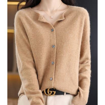 Isabella | Women’s Long Sleeve Classic Button Merino And Wool Sweaters