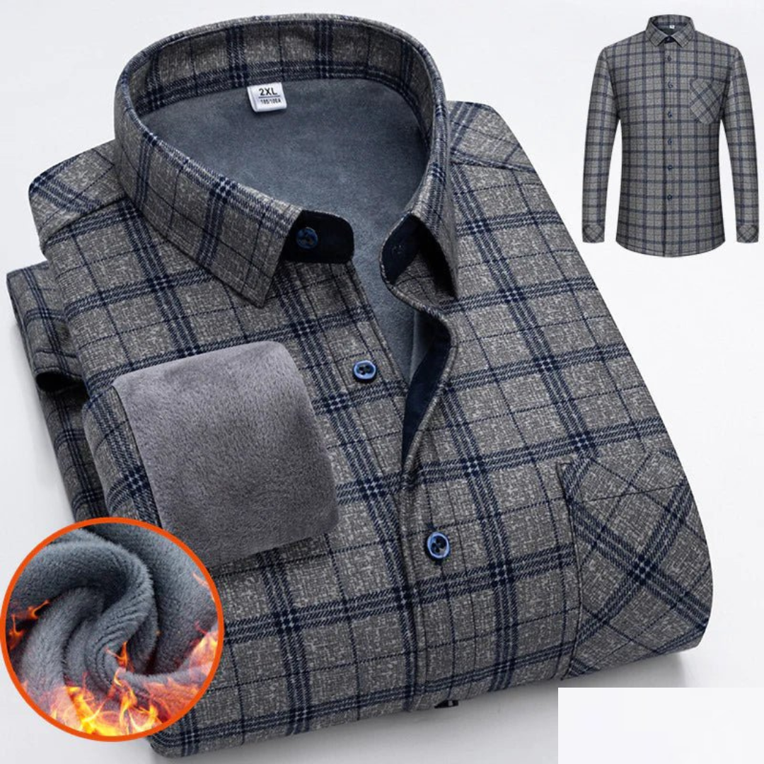 Casual warm shirt for men | Buttoned