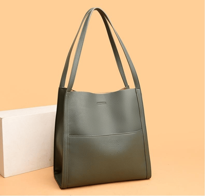 Vegan leather shoulder bag, handmade with Ruby
 - TrendAura