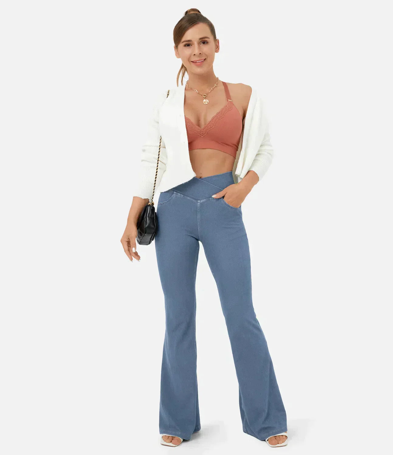 Beatrix | High-Waisted Retro Flare Pants for Women