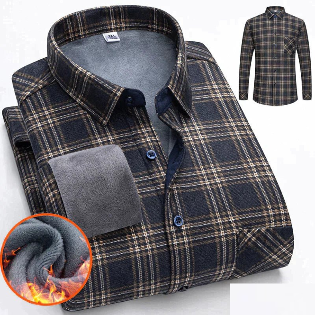 Casual warm shirt for men | Buttoned