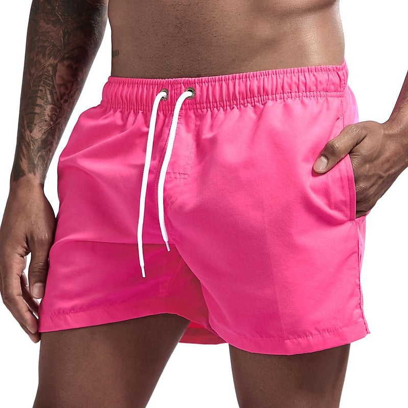 Quick-Dry Men's Swim Shorts With Adjustable Drawstring For A Comfortable Fit All Day