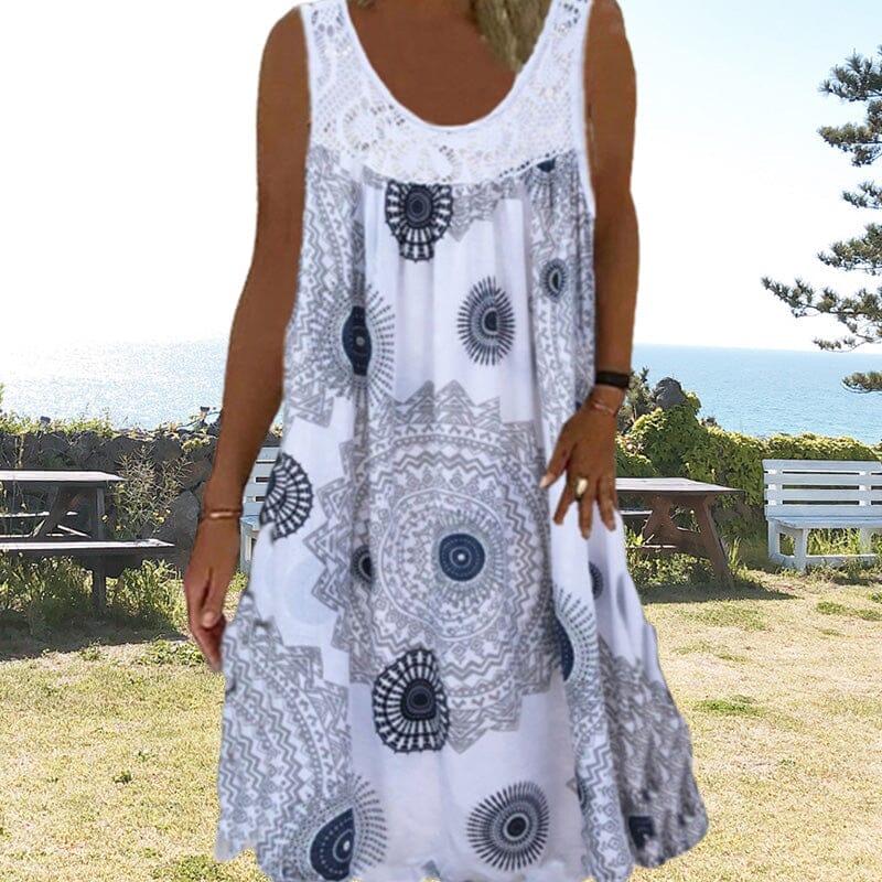 Women's Summer Dress with Sleeveless Design and Lightweight Fabric - TrendAura