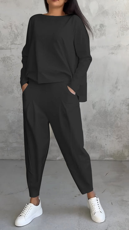 Maria Cozy Two Piece Set For Women Breathable Soft Fabric Lounge Wear Ideal For Home And Travel Ultimate Comfort