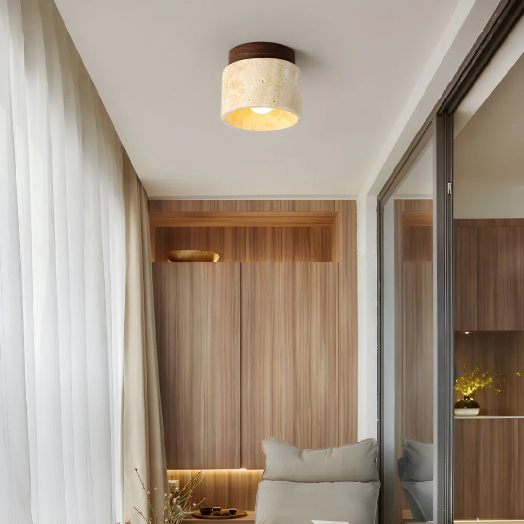 Radia Japanese Ceiling Light For Home An Elegant Ambient LED Fixture For Modern Living Rooms