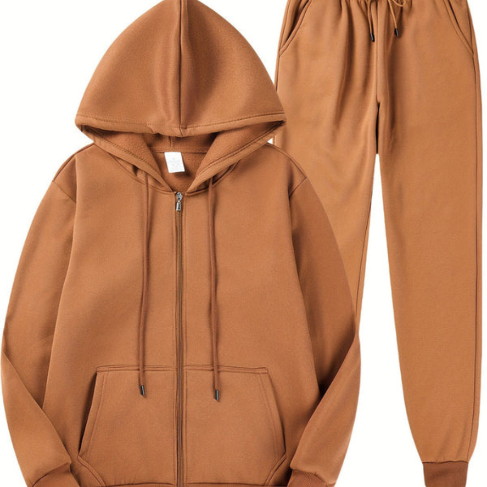 Men's Everyday Zip Hoodie With Soft Breathable Fabric Full Zip Adjustable Hood All Day Comfort