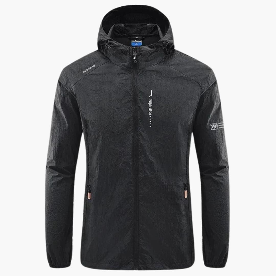 Men's Hooded Windbreaker Jacket Lightweight Outdoor Coat With Zip Pockets Versatile Daily Wear